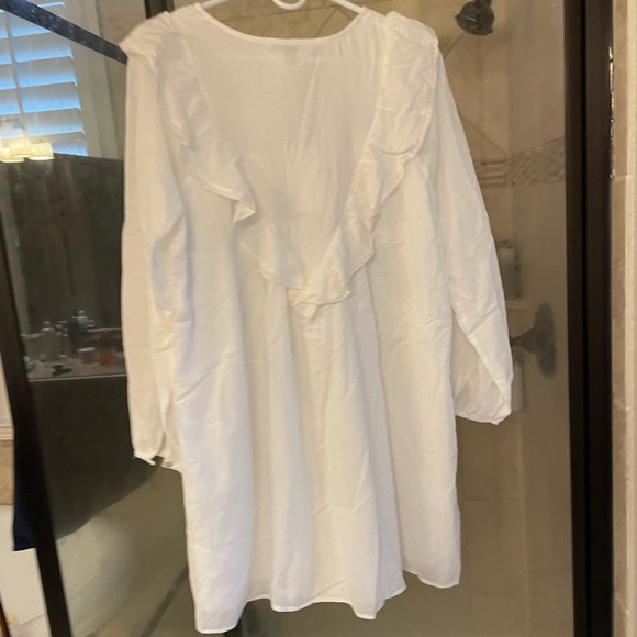Emory park ruffle front smock dress in white - Picture 6 of 6
